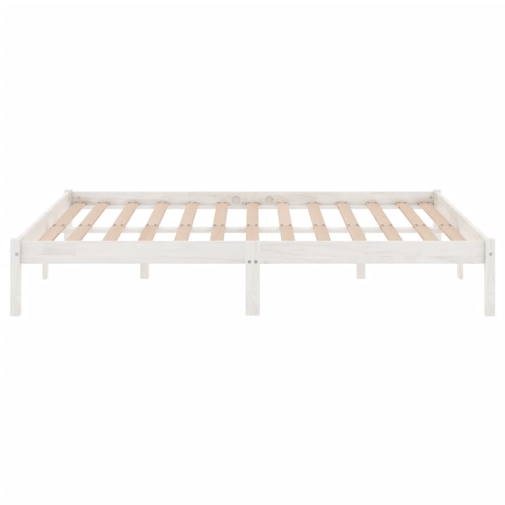 Bedframe massief hout wit 135x190 cm is nu te koop bij PeponiXL, paradijselijk wonen!