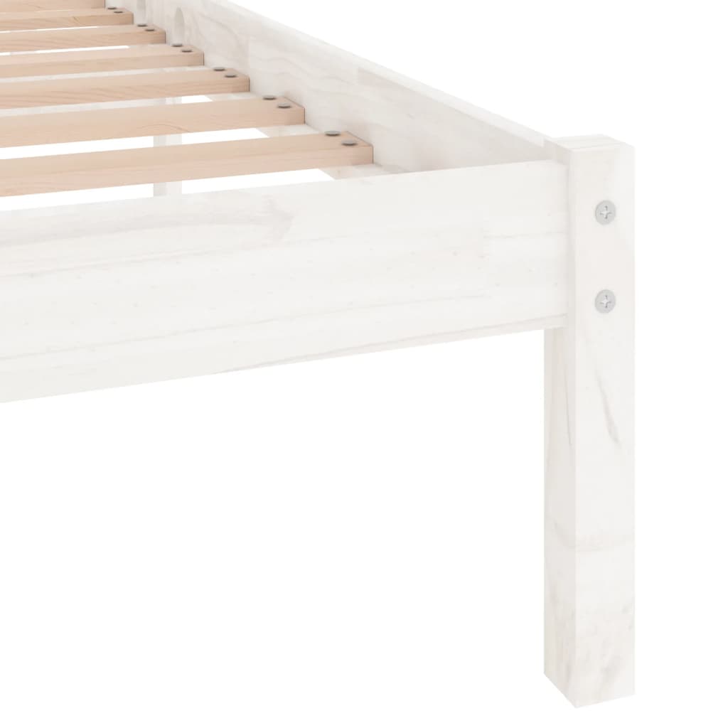 Bedframe massief hout wit 135x190 cm is nu te koop bij PeponiXL, paradijselijk wonen!