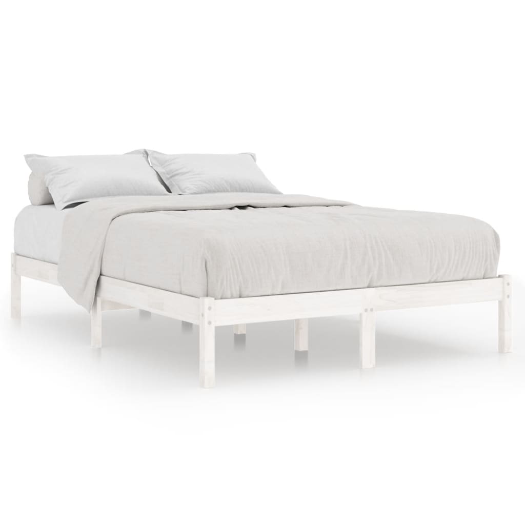 Bedframe massief grenenhout wit 120x200 cm is nu te koop bij PeponiXL, paradijselijk wonen!