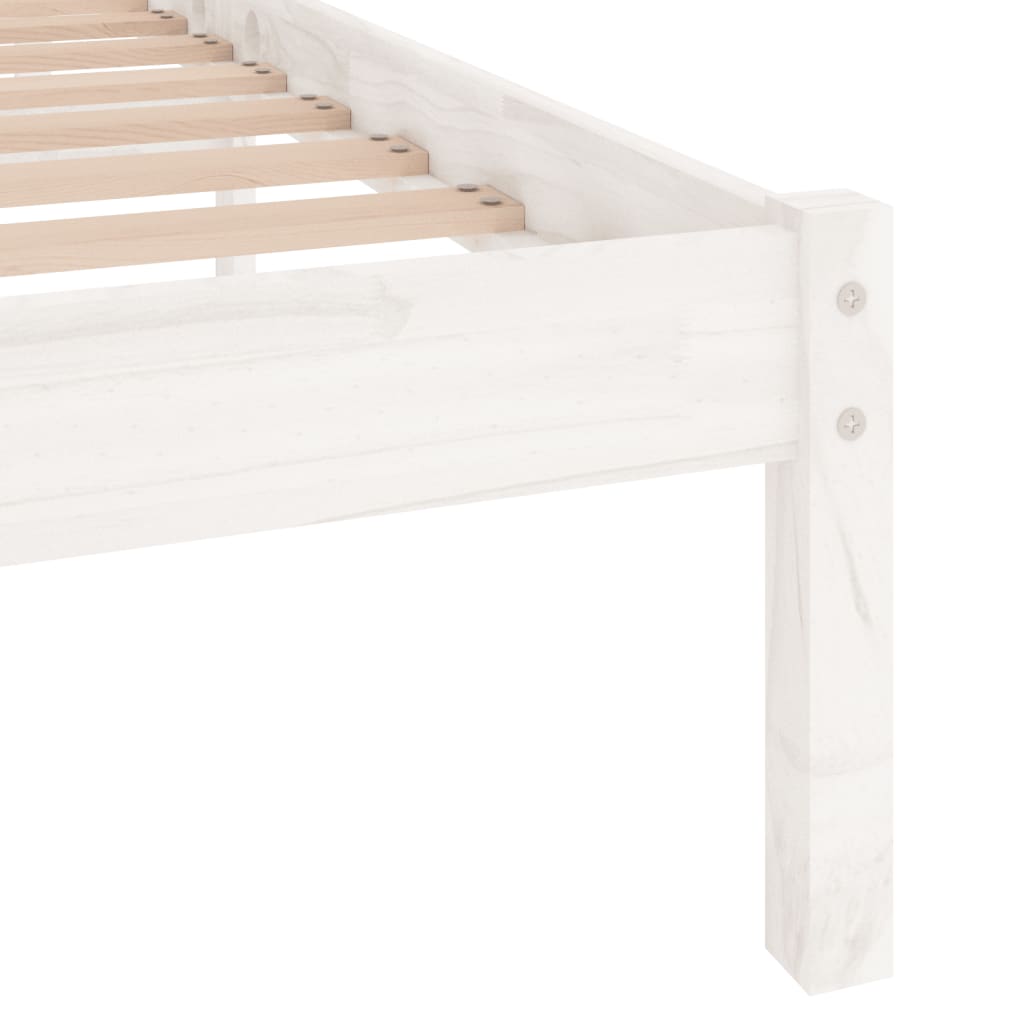 Bedframe massief grenenhout wit 120x200 cm is nu te koop bij PeponiXL, paradijselijk wonen!