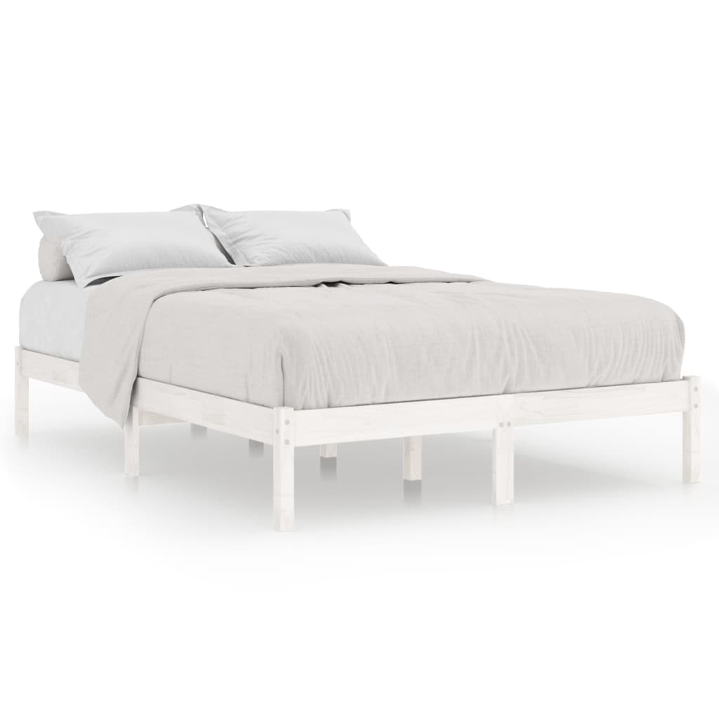 Bedframe massief grenenhout wit 140x200 cm is nu te koop bij PeponiXL, paradijselijk wonen!