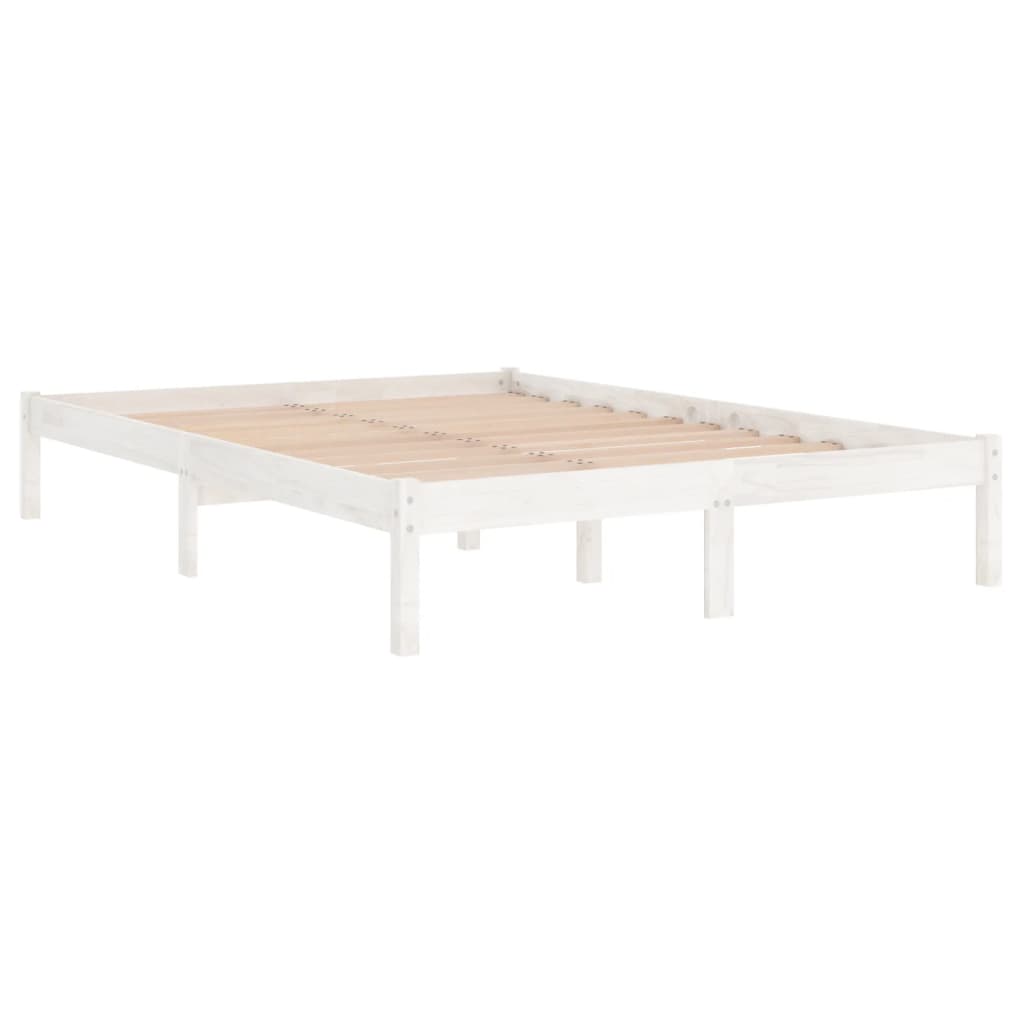 Bedframe massief grenenhout wit 140x200 cm is nu te koop bij PeponiXL, paradijselijk wonen!