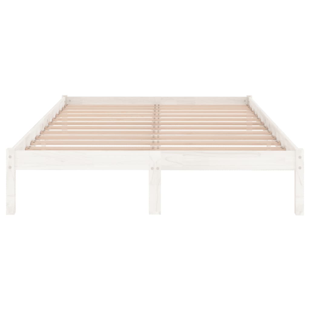 Bedframe massief grenenhout wit 140x200 cm is nu te koop bij PeponiXL, paradijselijk wonen!