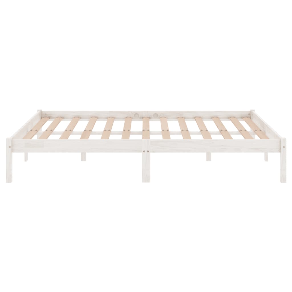 Bedframe massief grenenhout wit 140x200 cm is nu te koop bij PeponiXL, paradijselijk wonen!