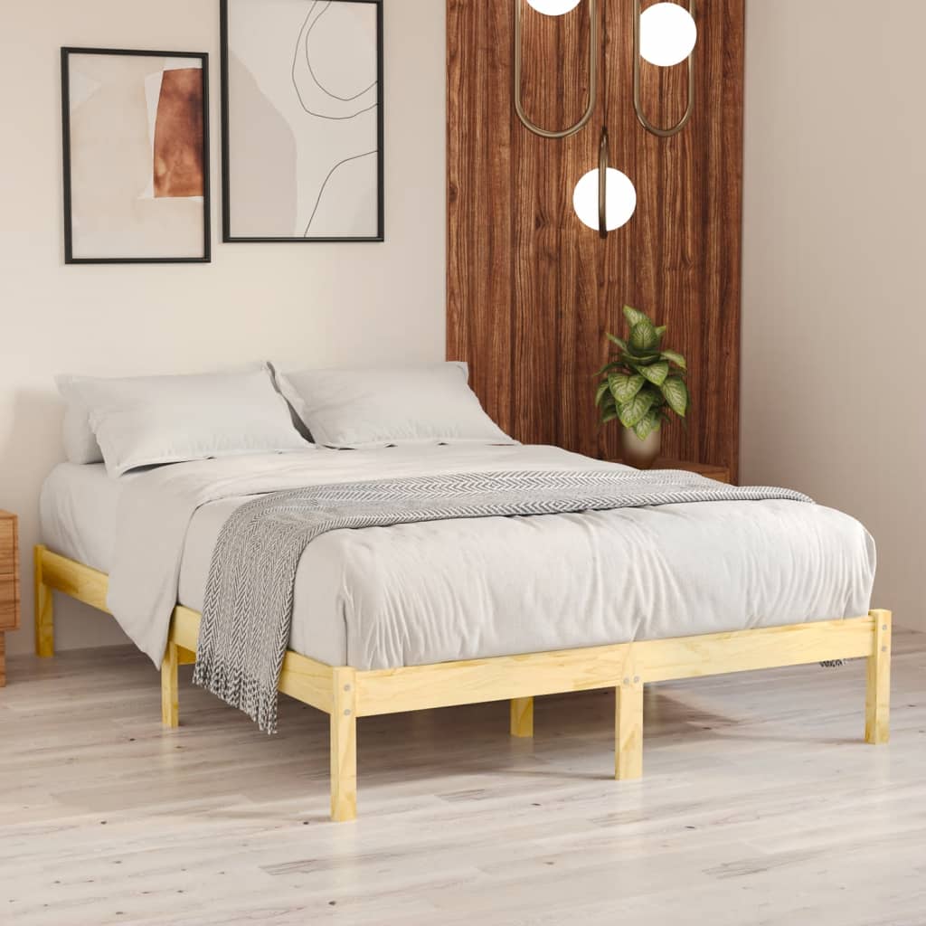 Bedframe massief hout 150x200 cm is nu te koop bij PeponiXL, paradijselijk wonen!