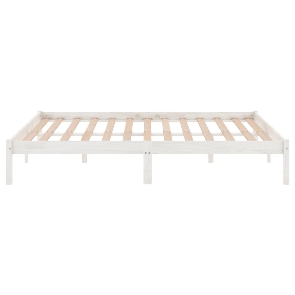 Bedframe massief grenenhout wit 160x200 cm is nu te koop bij PeponiXL, paradijselijk wonen!