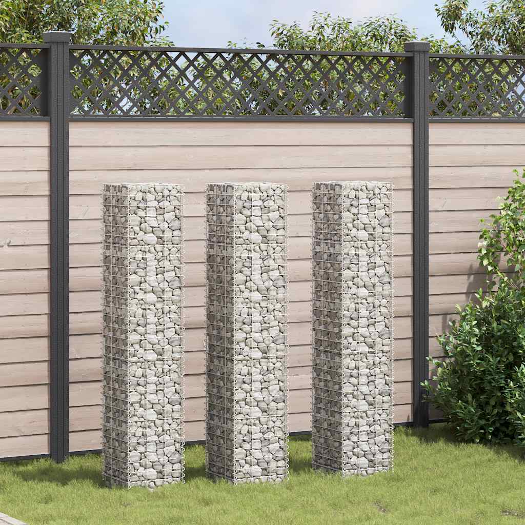 Schanskorf plantenbakken 3 st verhoogd 30x30x150 cm ijzer is nu te koop bij PeponiXL, paradijselijk wonen!