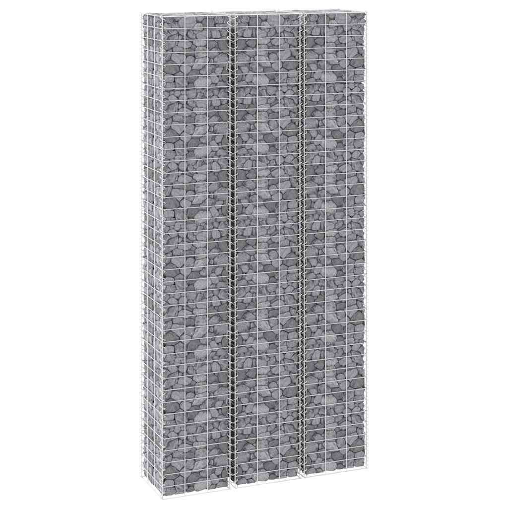 Schanskorf plantenbakken 3 st verhoogd 30x30x150 cm ijzer is nu te koop bij PeponiXL, paradijselijk wonen!