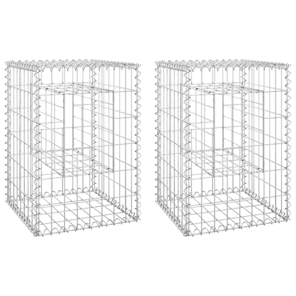 Schanskorf palen 2 st 40x40x60 cm ijzer is nu te koop bij PeponiXL, paradijselijk wonen!