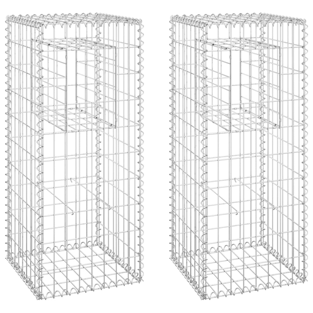 Schanskorf palen 2 st 40x40x100 cm ijzer is nu te koop bij PeponiXL, paradijselijk wonen!