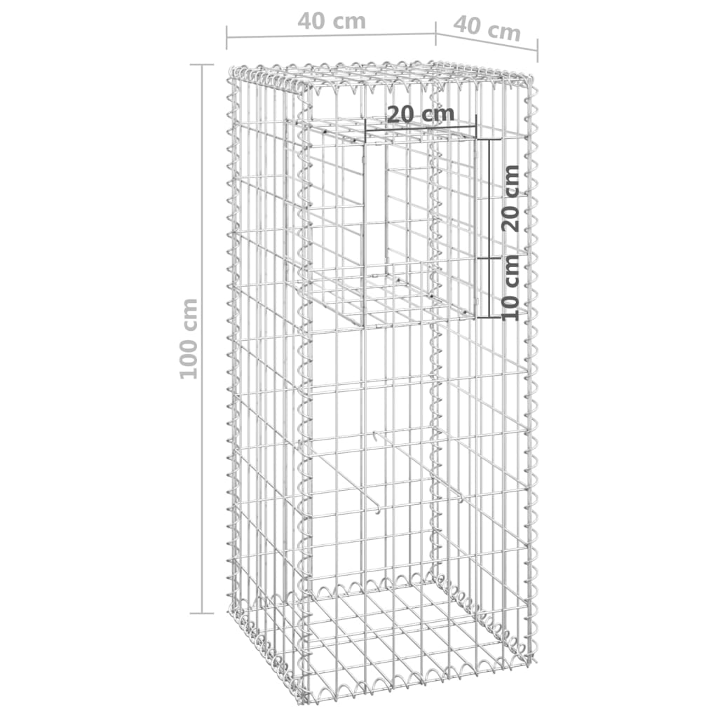 Schanskorf palen 2 st 40x40x100 cm ijzer is nu te koop bij PeponiXL, paradijselijk wonen!