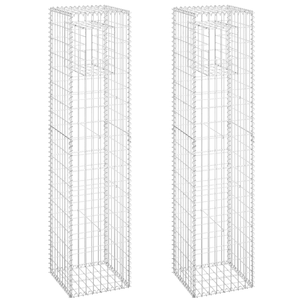 Schanskorf palen 2 st 40x40x180 cm ijzer is nu te koop bij PeponiXL, paradijselijk wonen!