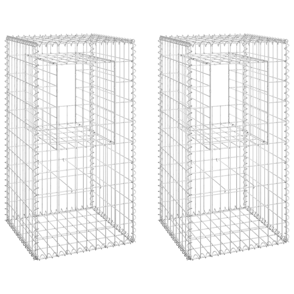 Schanskorf palen 2 st 50x50x100 cm ijzer is nu te koop bij PeponiXL, paradijselijk wonen!