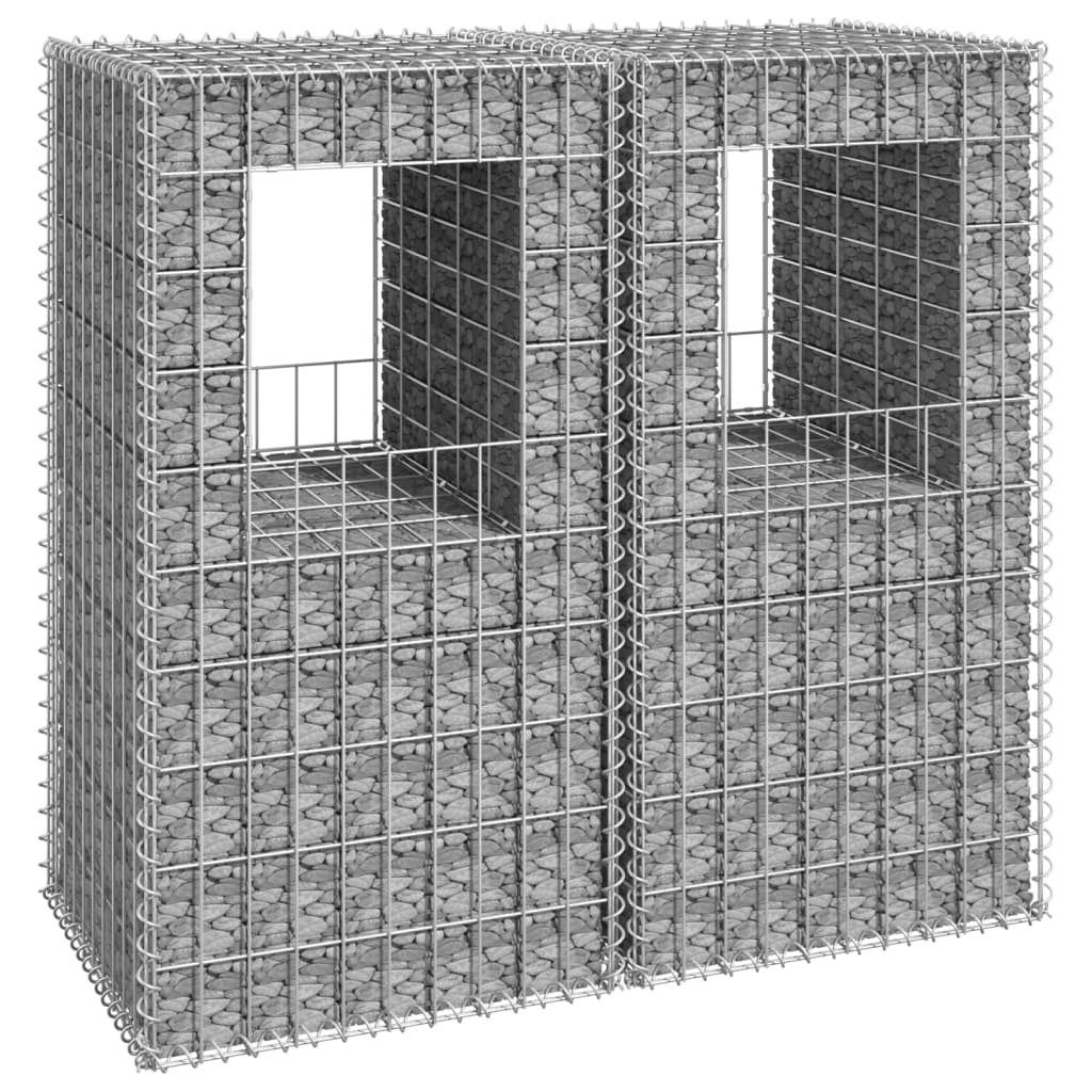 Schanskorf palen 2 st 50x50x100 cm ijzer is nu te koop bij PeponiXL, paradijselijk wonen!