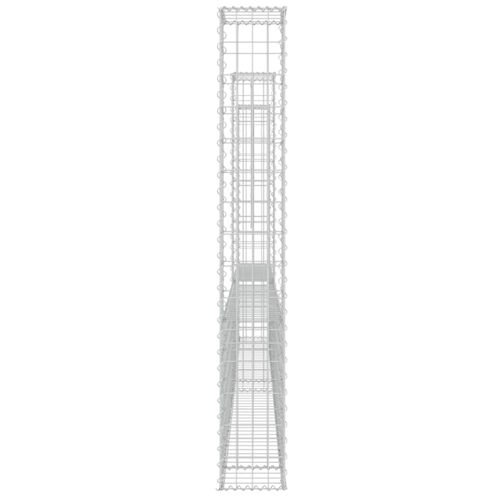 Schanskorf U-vormig met 3 palen 260x20x150 cm ijzer is nu te koop bij PeponiXL, paradijselijk wonen!