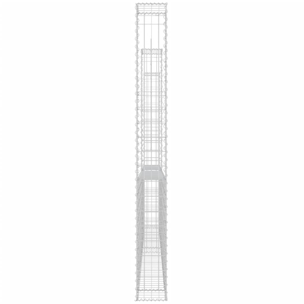 Schanskorf U-vormig met 2 palen 140x20x200 cm ijzer is nu te koop bij PeponiXL, paradijselijk wonen!