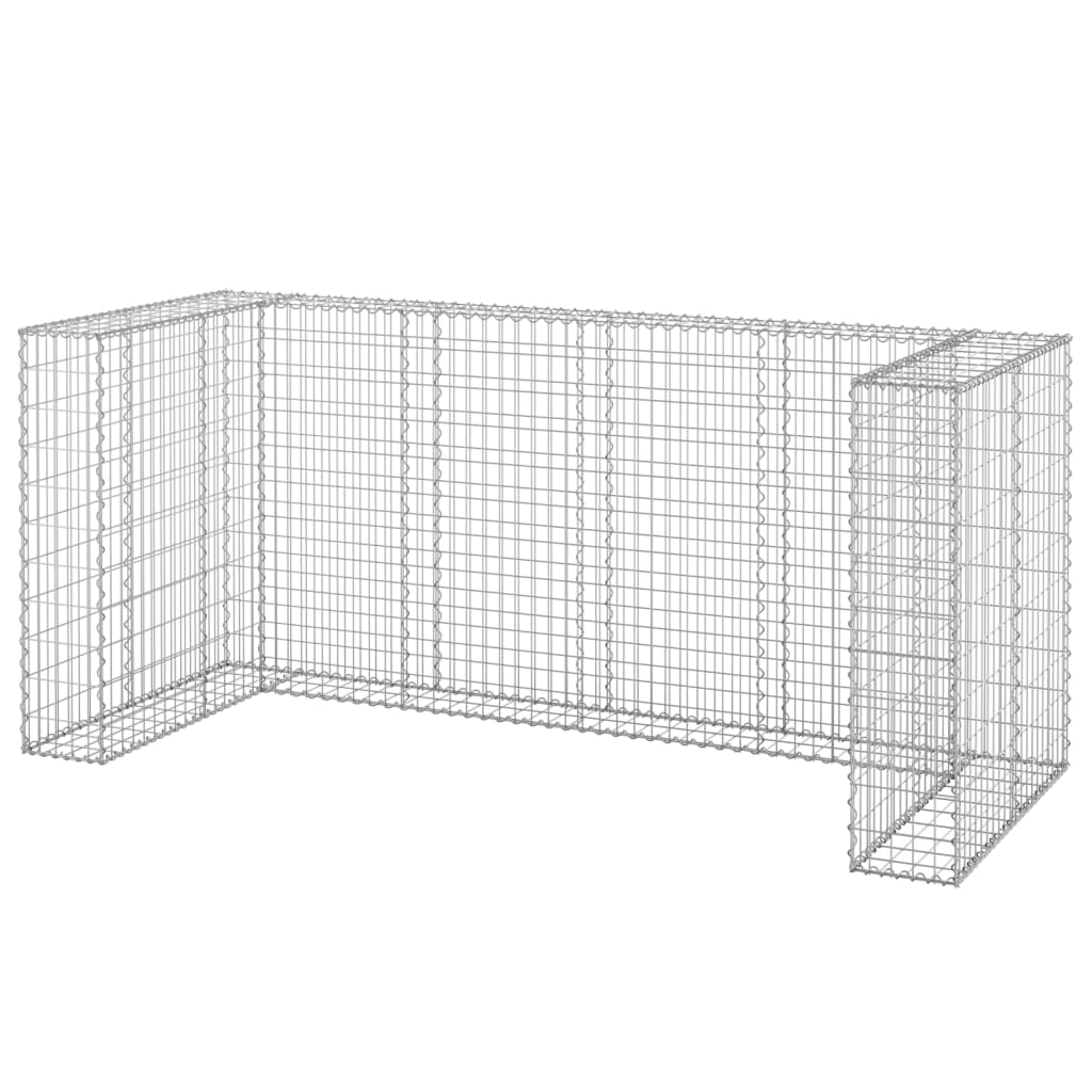 Schanskorf voor containers 254x100x110 cm gegalvaniseerd staal is nu te koop bij PeponiXL, paradijselijk wonen!
