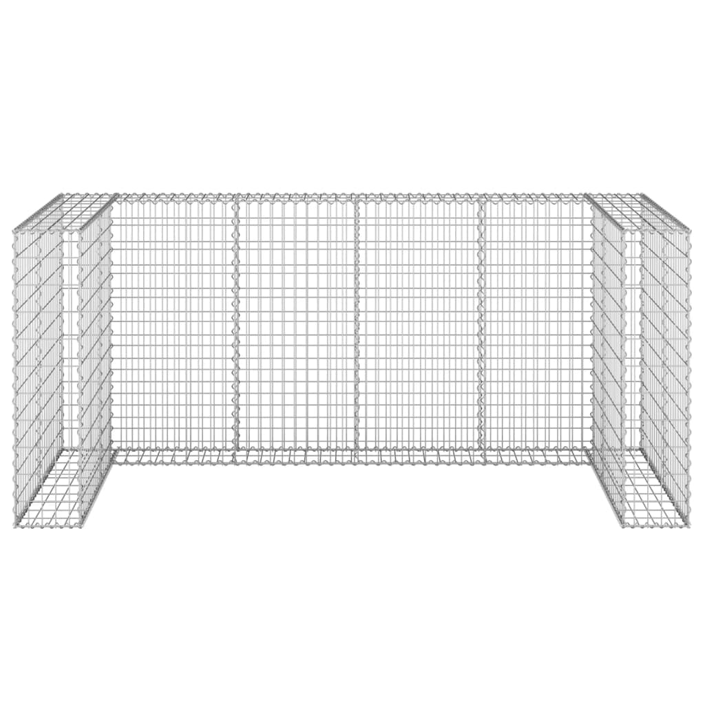 Schanskorf voor containers 254x100x110 cm gegalvaniseerd staal is nu te koop bij PeponiXL, paradijselijk wonen!