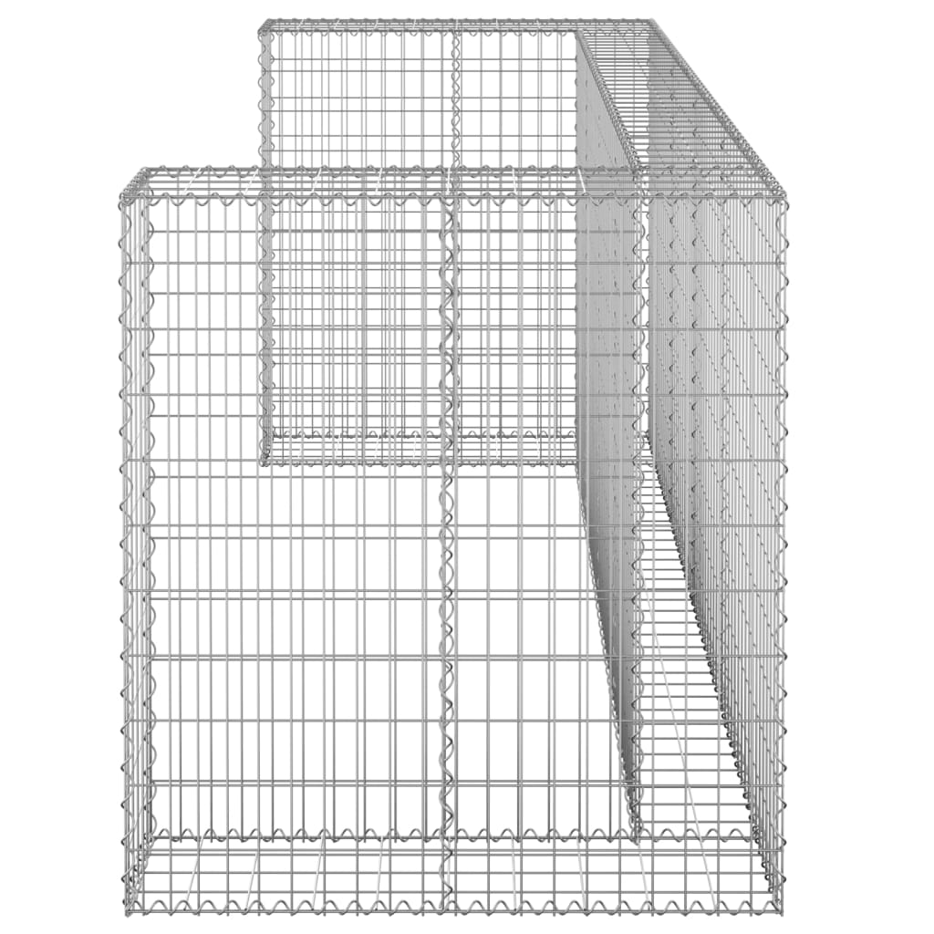 Schanskorf voor containers 254x100x110 cm gegalvaniseerd staal is nu te koop bij PeponiXL, paradijselijk wonen!