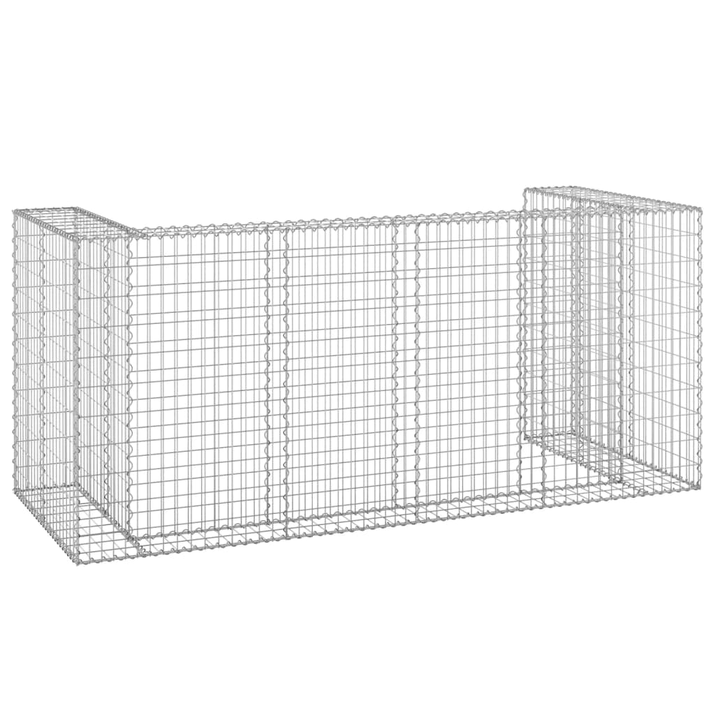Schanskorf voor containers 254x100x110 cm gegalvaniseerd staal is nu te koop bij PeponiXL, paradijselijk wonen!