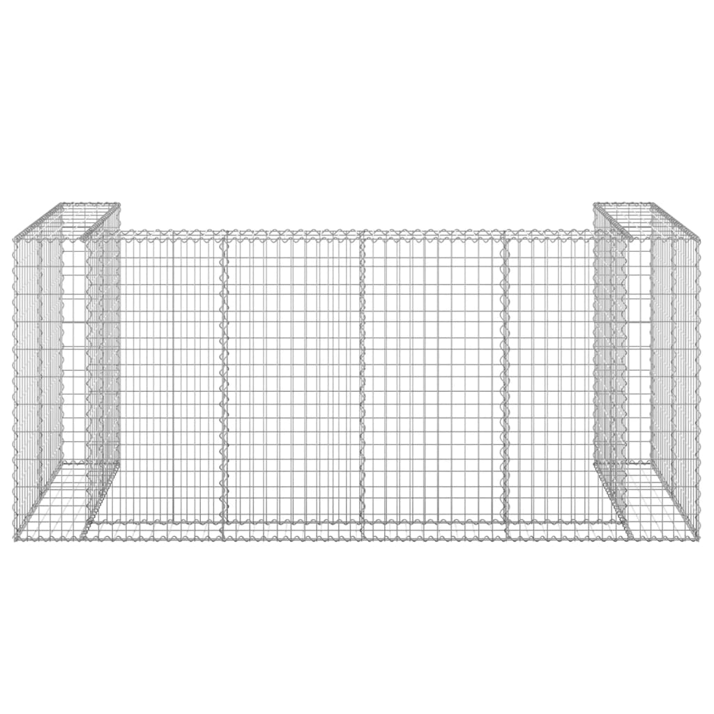 Schanskorf voor containers 254x100x110 cm gegalvaniseerd staal is nu te koop bij PeponiXL, paradijselijk wonen!