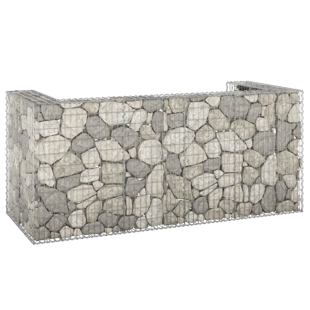 Schanskorf voor containers 254x100x110 cm gegalvaniseerd staal is nu te koop bij PeponiXL, paradijselijk wonen!