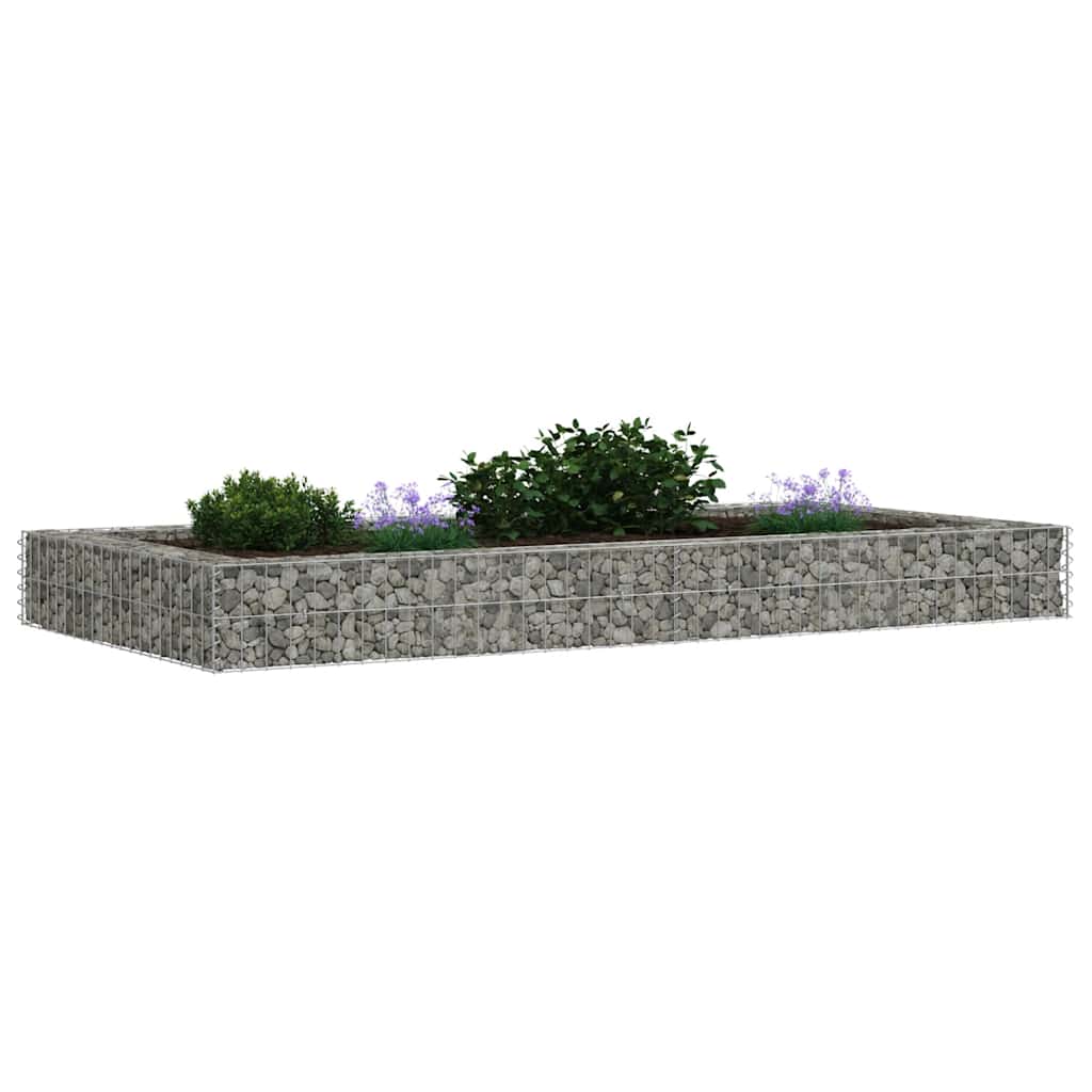Gabion plantenbak verhoogd 200x100x20 cm gegalvaniseerd staal is nu te koop bij PeponiXL, paradijselijk wonen!