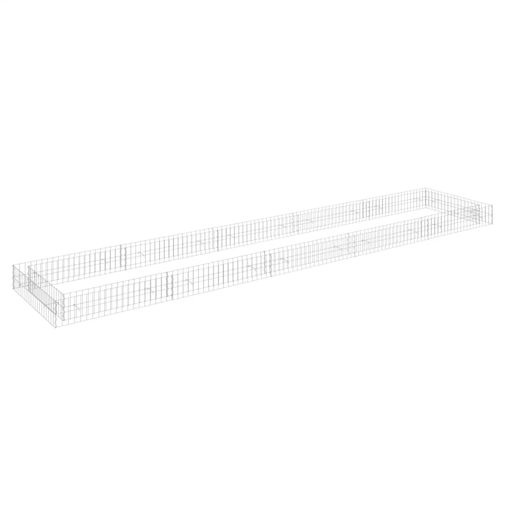 Gabion plantenbak verhoogd 500x100x20 cm gegalvaniseerd staal is nu te koop bij PeponiXL, paradijselijk wonen!