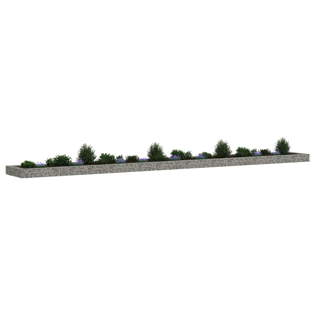 Gabion plantenbak verhoogd 800x100x20 cm gegalvaniseerd staal is nu te koop bij PeponiXL, paradijselijk wonen!