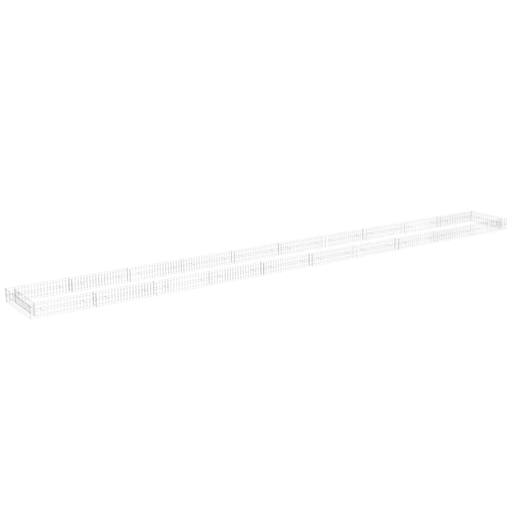 Gabion plantenbak verhoogd 1000x100x20 cm gegalvaniseerd staal is nu te koop bij PeponiXL, paradijselijk wonen!