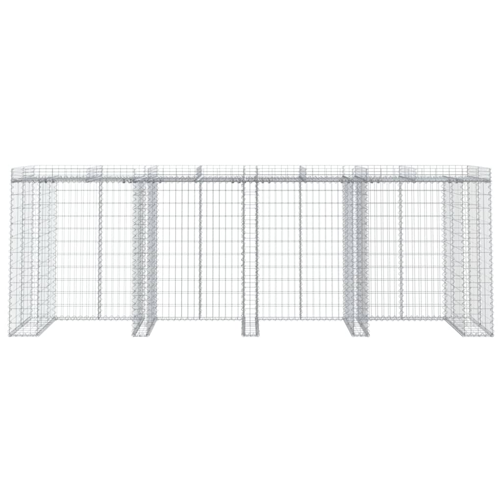 Schanskorf voor vuilnisbak 350x91x120 cm gegalvaniseerd ijzer is nu te koop bij PeponiXL, paradijselijk wonen!