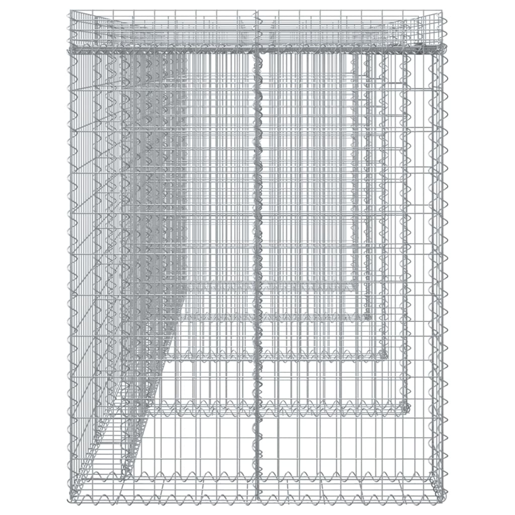 Schanskorf voor vuilnisbak 350x91x120 cm gegalvaniseerd ijzer is nu te koop bij PeponiXL, paradijselijk wonen!
