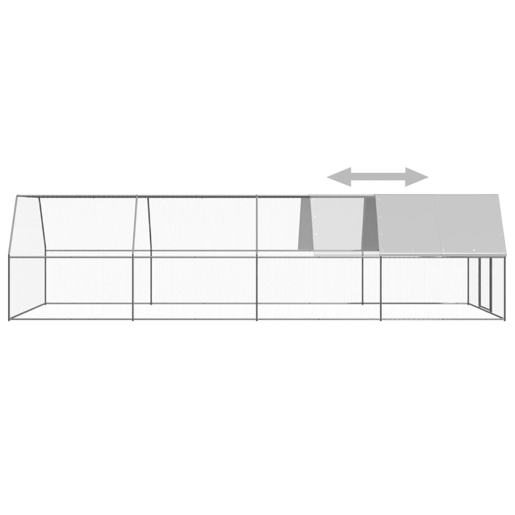 Kippenhok 3x8x2 m gegalvaniseerd staal is nu te koop bij PeponiXL, paradijselijk wonen!