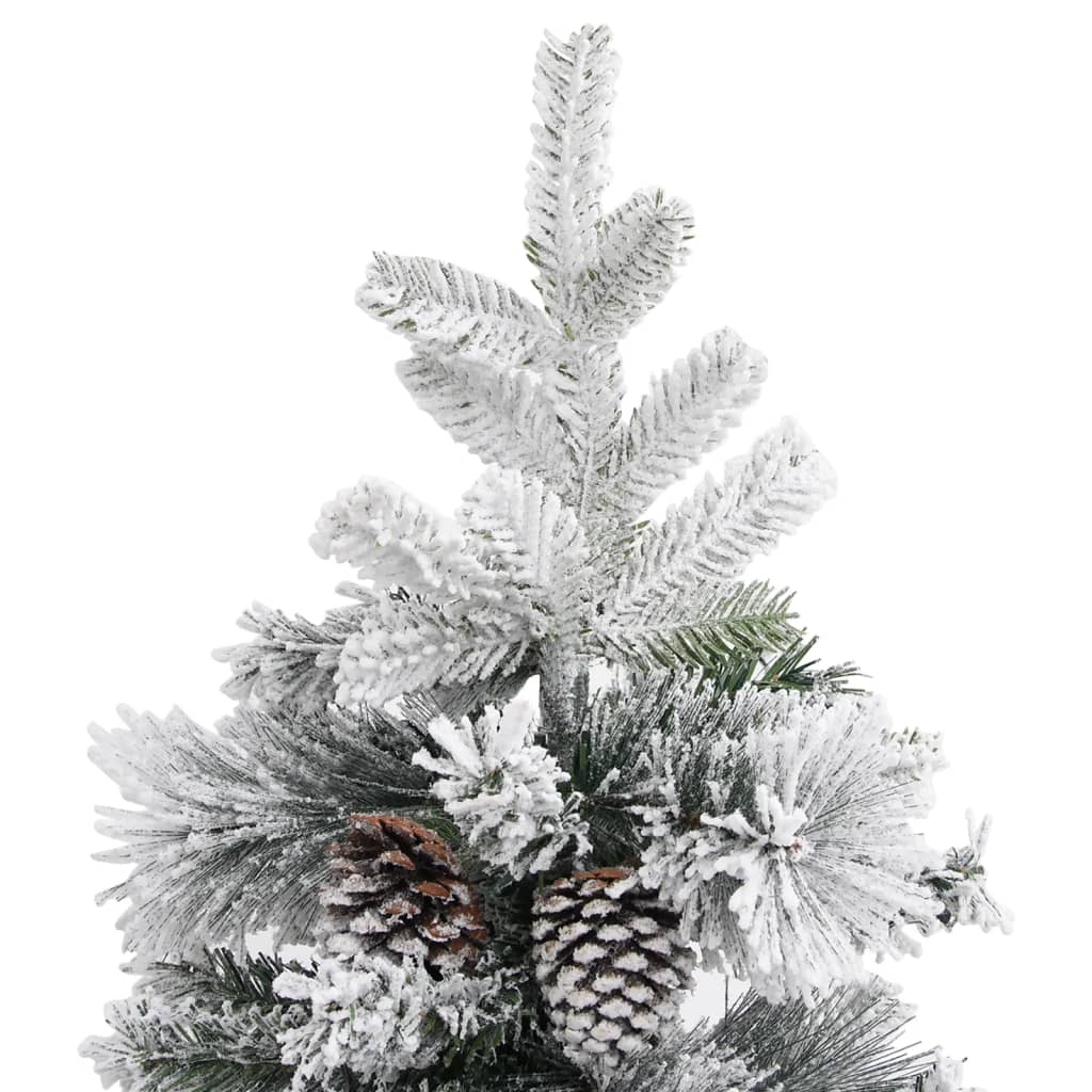 Kerstboom met dennenappels en sneeuw 150 cm PVC en PE is nu te koop bij PeponiXL, paradijselijk wonen!
