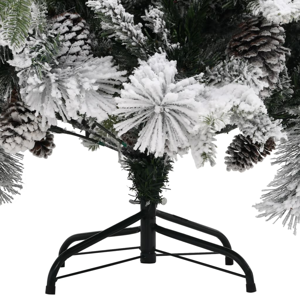 Kerstboom met dennenappels en sneeuw 150 cm PVC en PE is nu te koop bij PeponiXL, paradijselijk wonen!