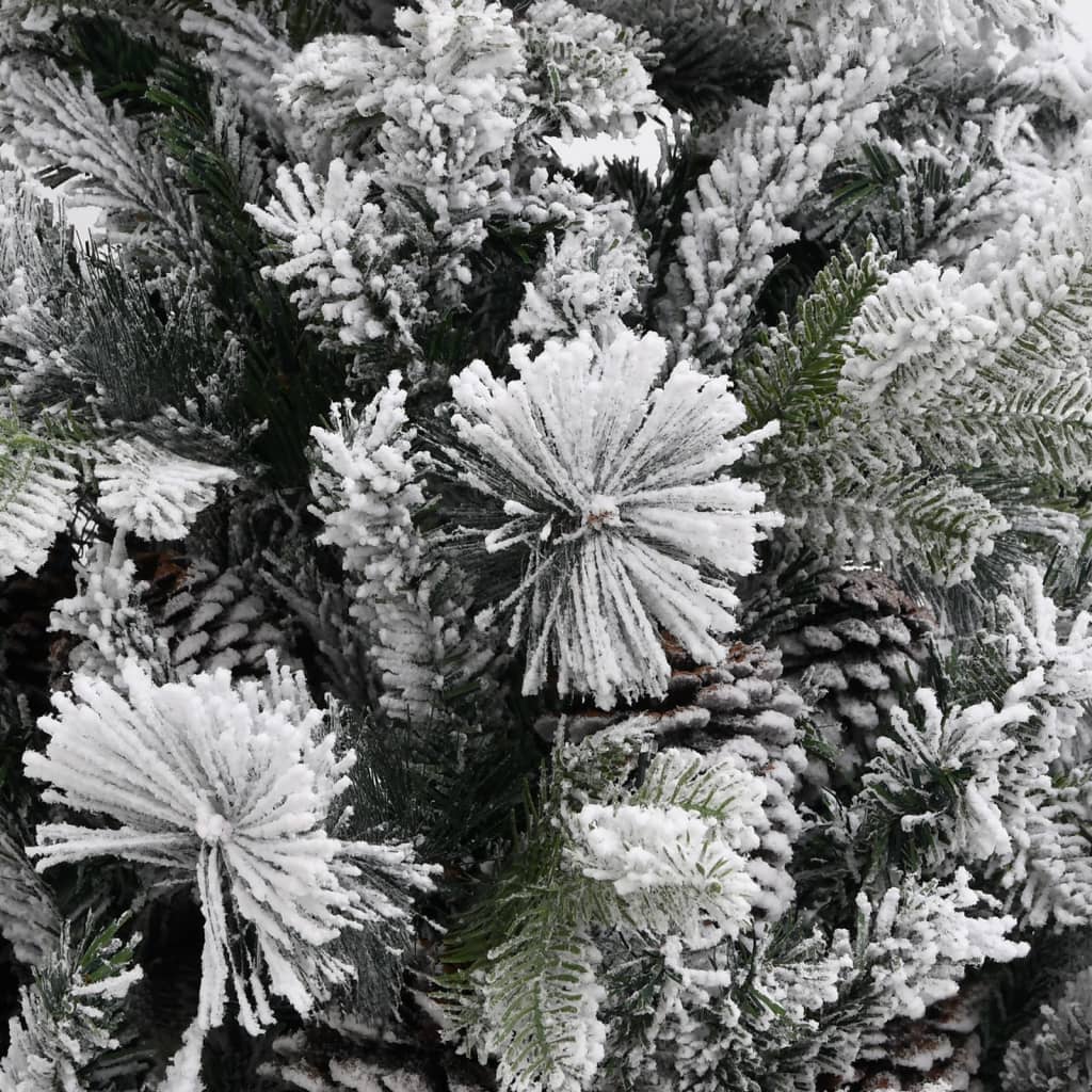 Kerstboom met dennenappels en sneeuw 195 cm PVC en PE is nu te koop bij PeponiXL, paradijselijk wonen!