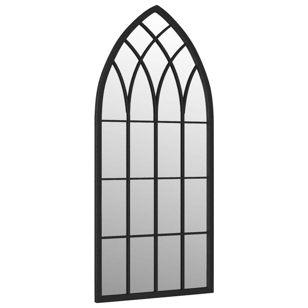 Tuinspiegel 70x30 cm ijzer zwart is nu te koop bij PeponiXL, paradijselijk wonen!