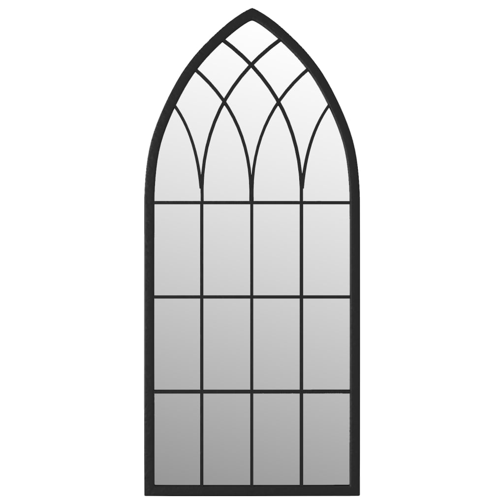 Tuinspiegel 70x30 cm ijzer zwart is nu te koop bij PeponiXL, paradijselijk wonen!