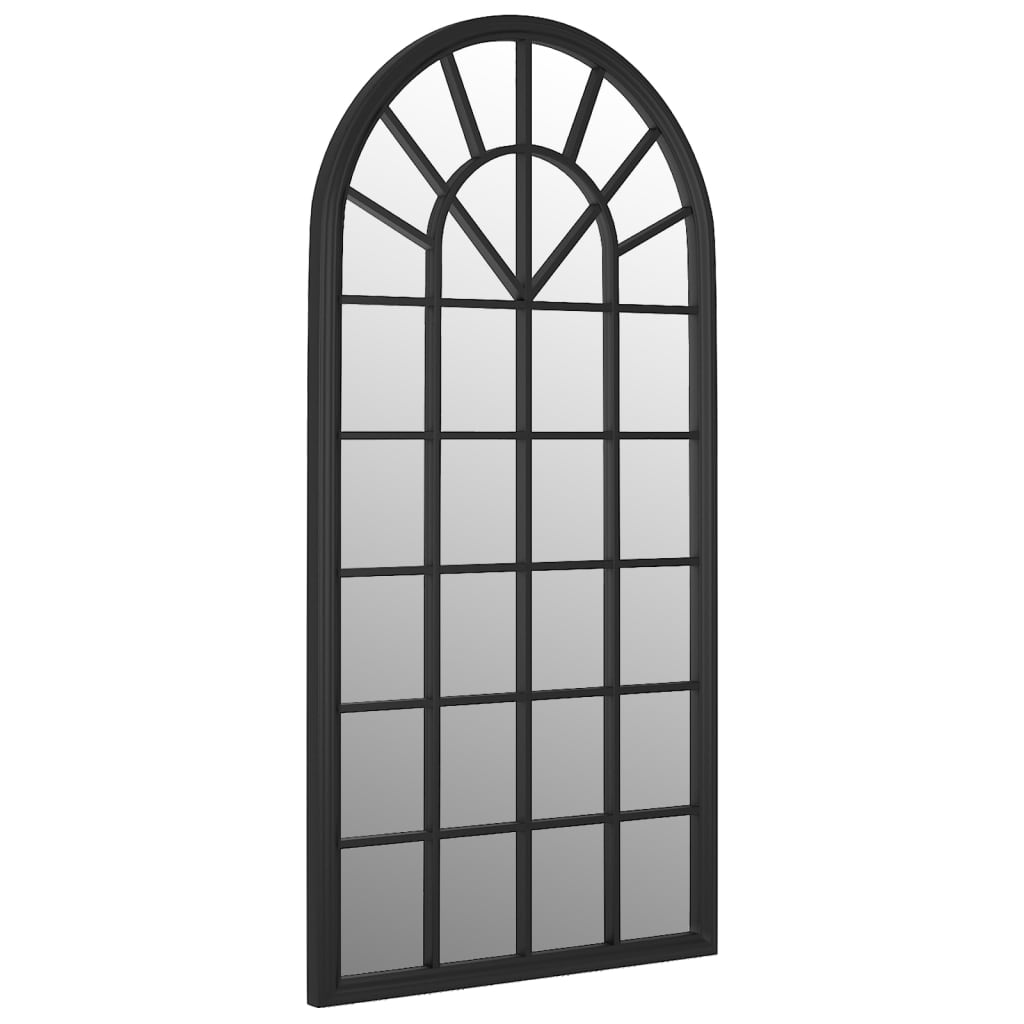 Tuinspiegel 90x45 cm ijzer zwart is nu te koop bij PeponiXL, paradijselijk wonen!