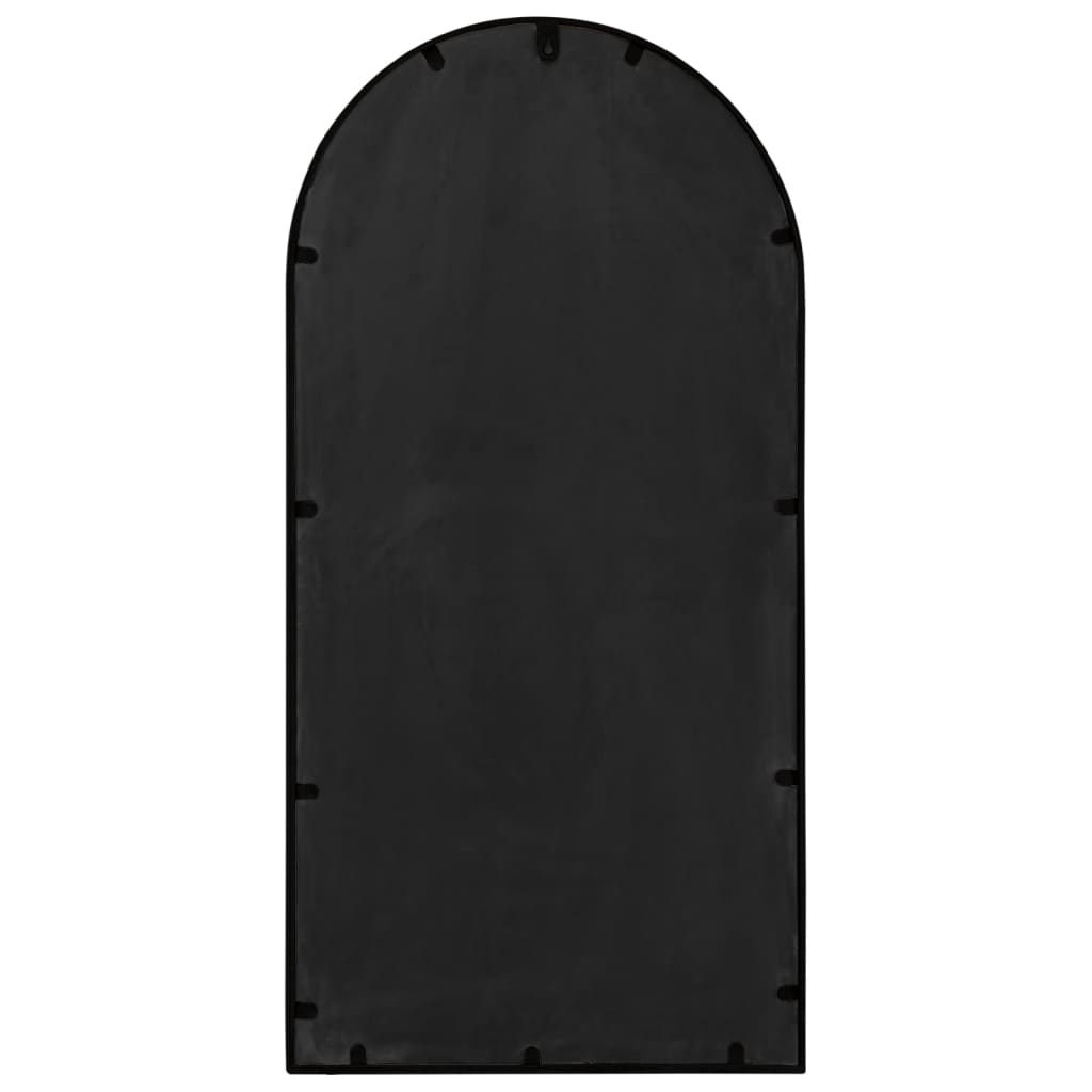 Tuinspiegel 90x45 cm ijzer zwart is nu te koop bij PeponiXL, paradijselijk wonen!