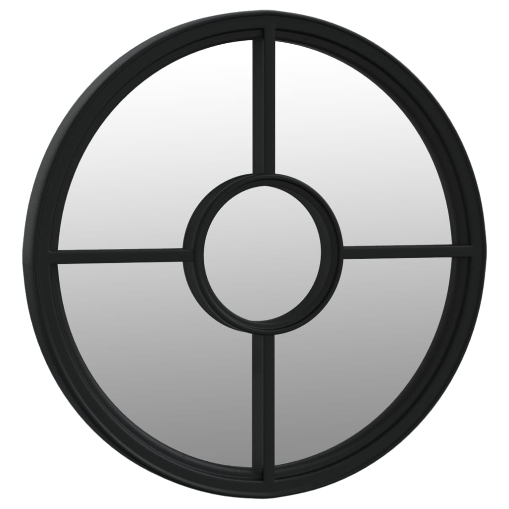 Tuinspiegel rond 40x4 cm ijzer zwart is nu te koop bij PeponiXL, paradijselijk wonen!