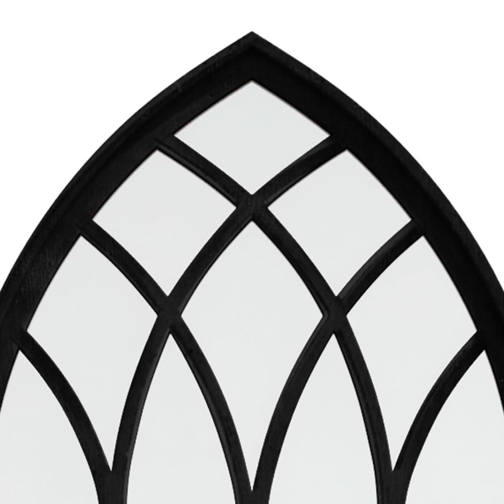 Tuinspiegel 100x45 cm ijzer zwart is nu te koop bij PeponiXL, paradijselijk wonen!