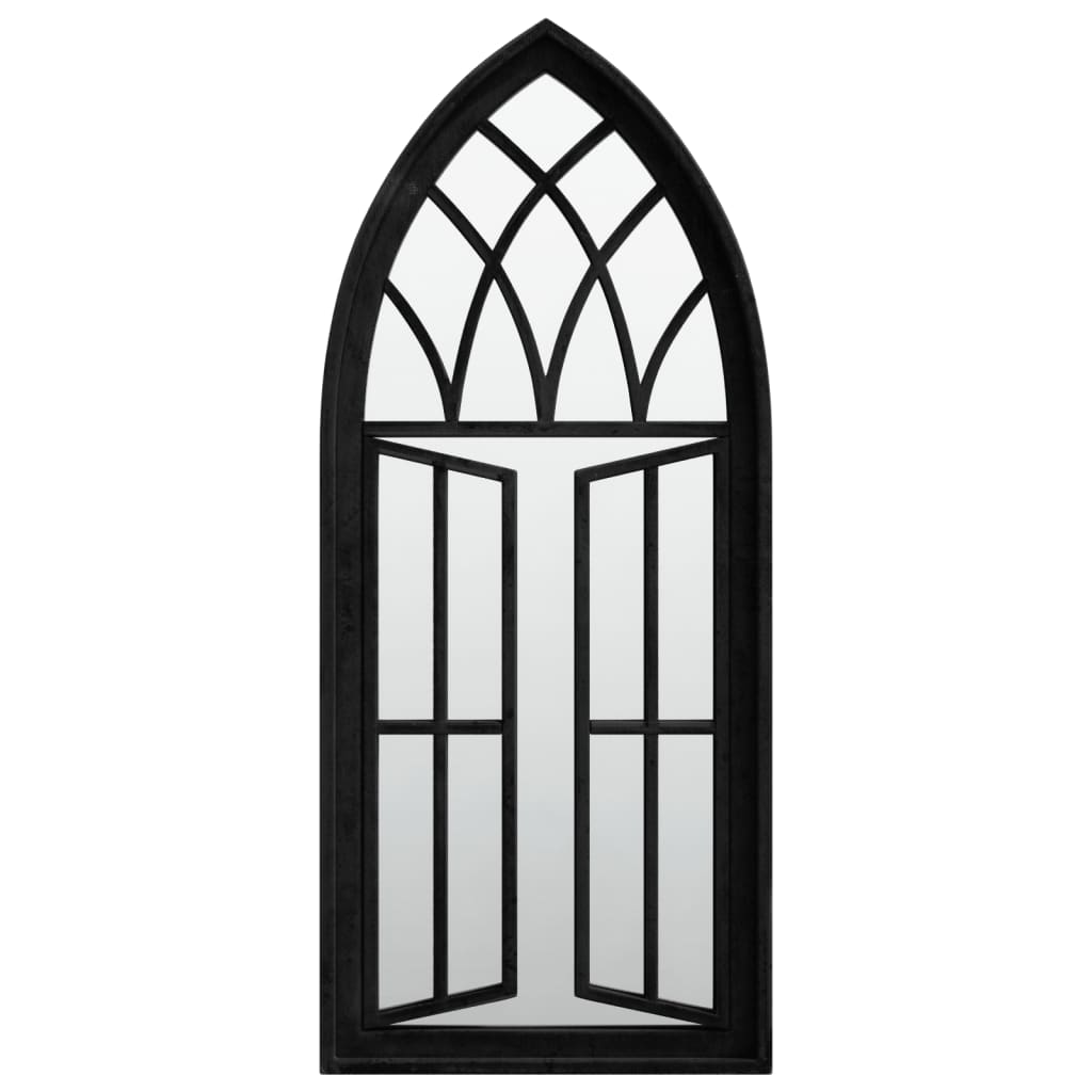 Tuinspiegel 70x30 cm ijzer zwart is nu te koop bij PeponiXL, paradijselijk wonen!