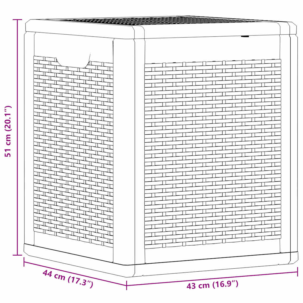 Tuinbox 90 L PP rattan zwart is nu te koop bij PeponiXL, paradijselijk wonen!