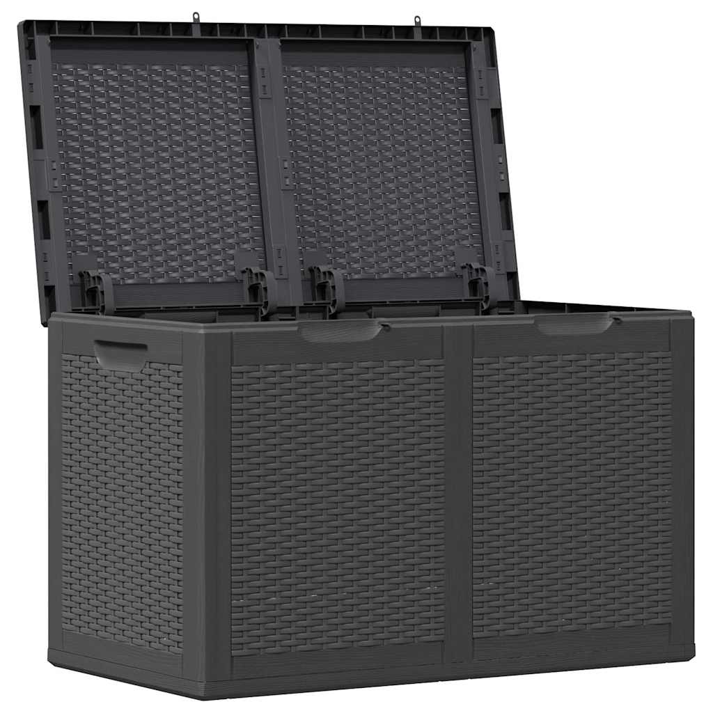 Tuinbox 180 L PP rattan zwart is nu te koop bij PeponiXL, paradijselijk wonen!
