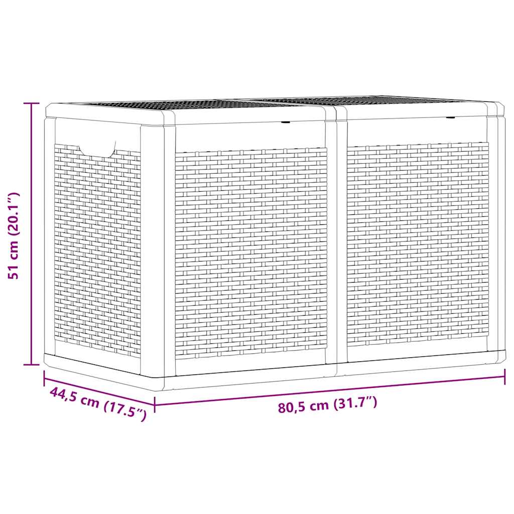 Tuinbox 180 L PP rattan zwart is nu te koop bij PeponiXL, paradijselijk wonen!