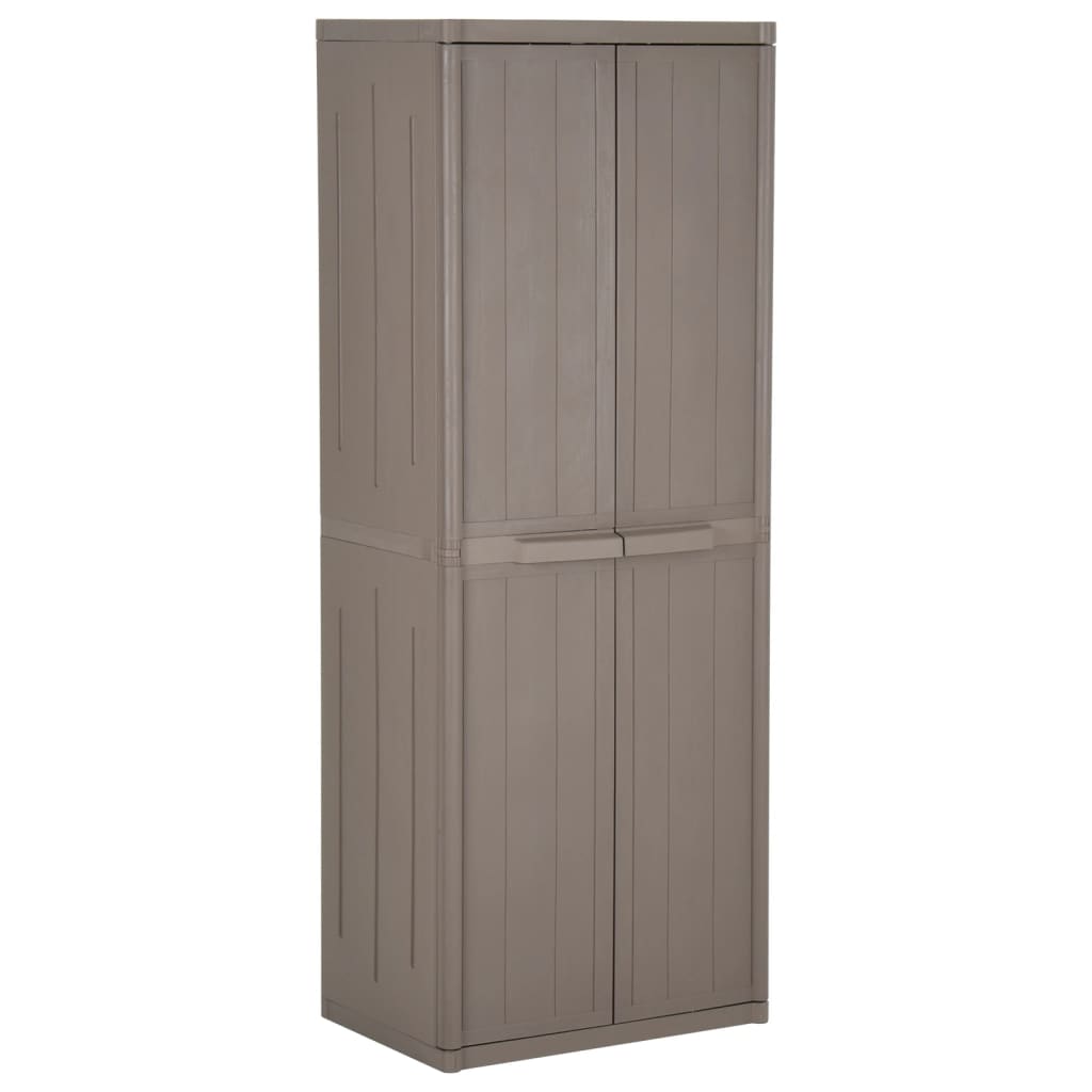 Tuinkast 65x45x172 cm polypropyleen hout-look bruin is nu te koop bij PeponiXL, paradijselijk wonen!