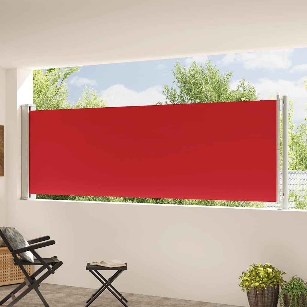 Tuinscherm uittrekbaar 117x600 cm rood is nu te koop bij PeponiXL, paradijselijk wonen!