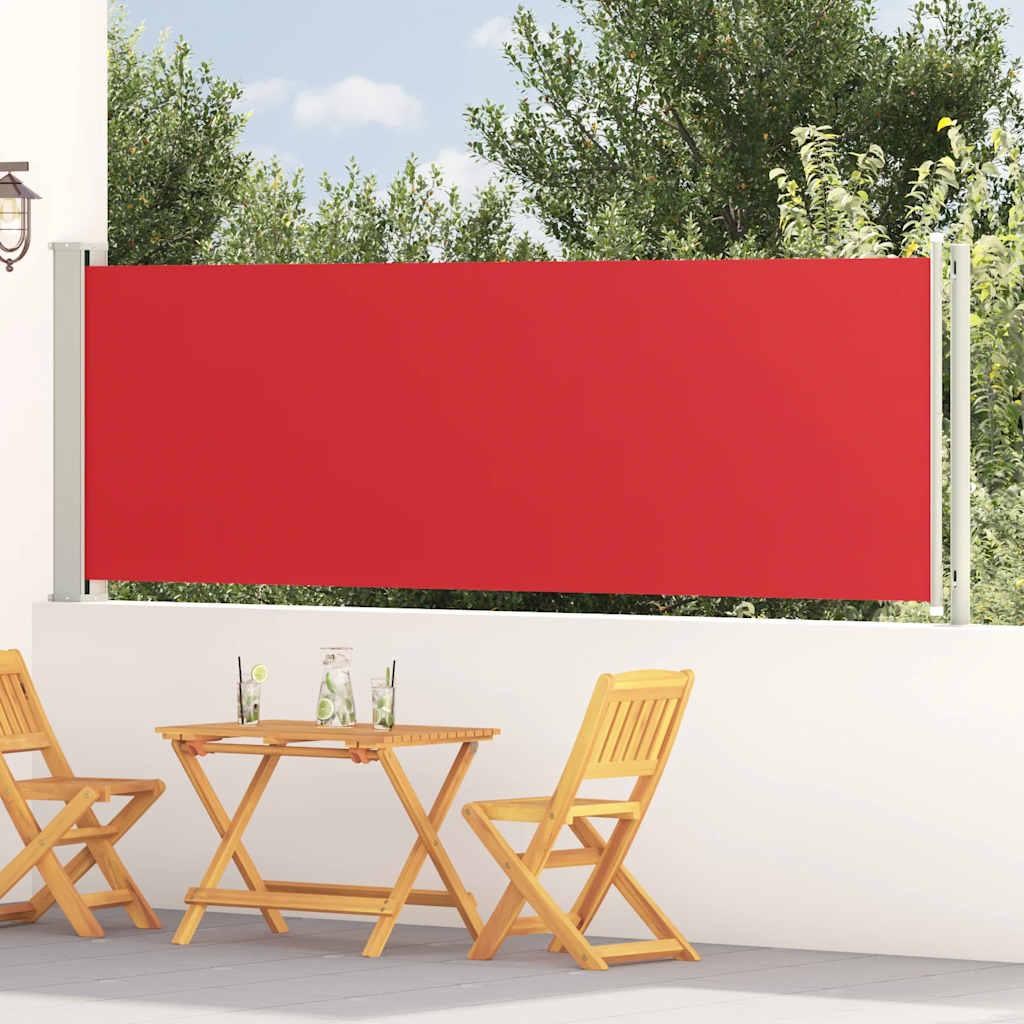 Tuinscherm uittrekbaar 117x600 cm rood is nu te koop bij PeponiXL, paradijselijk wonen!