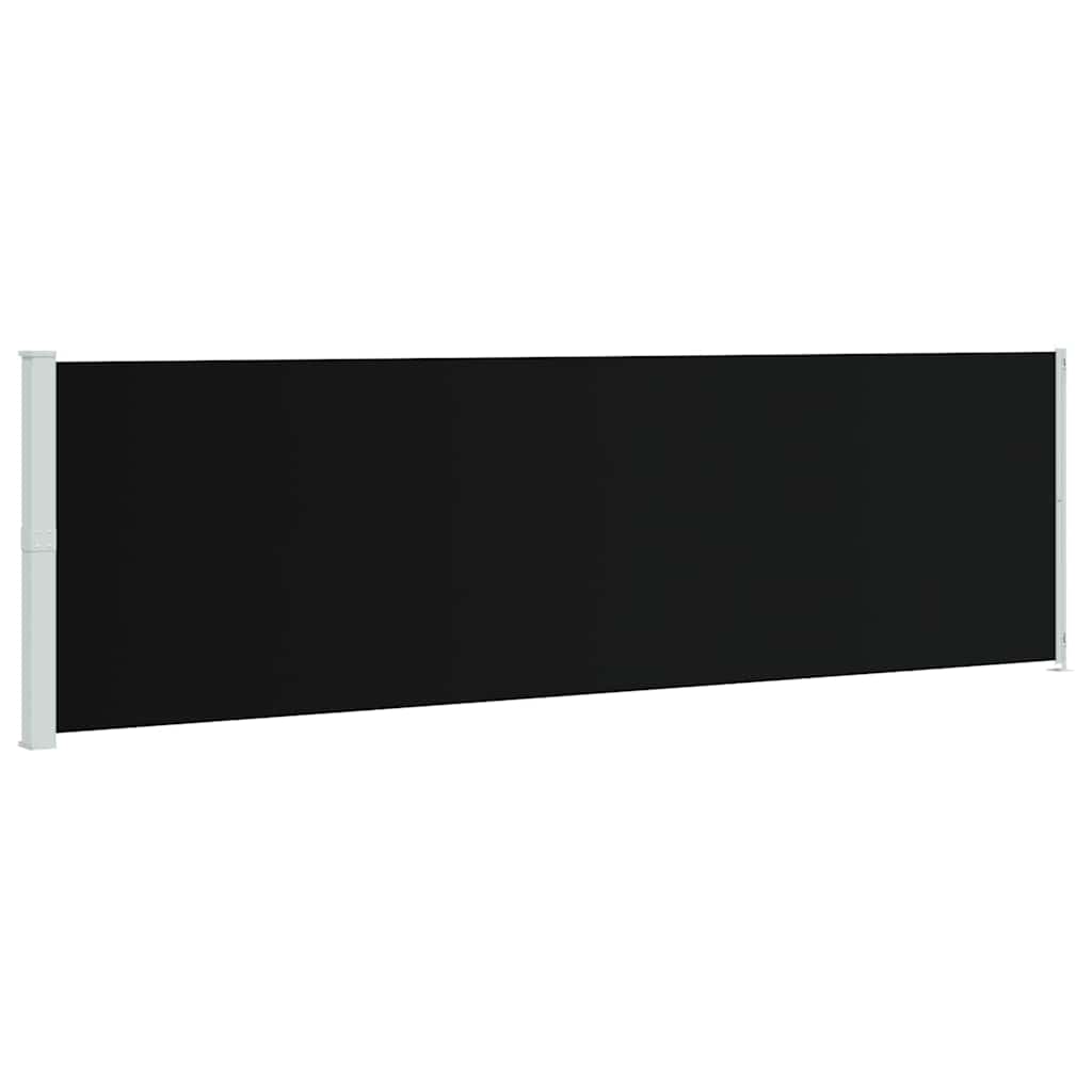 Tuinscherm uittrekbaar 180x600 cm zwart is nu te koop bij PeponiXL, paradijselijk wonen!